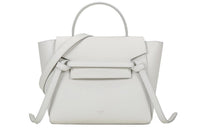 CELINE Belt Grained Calfskin Catfish Bag One Shoulder Handbag Crossbody Bag Women's Candy Color/White
