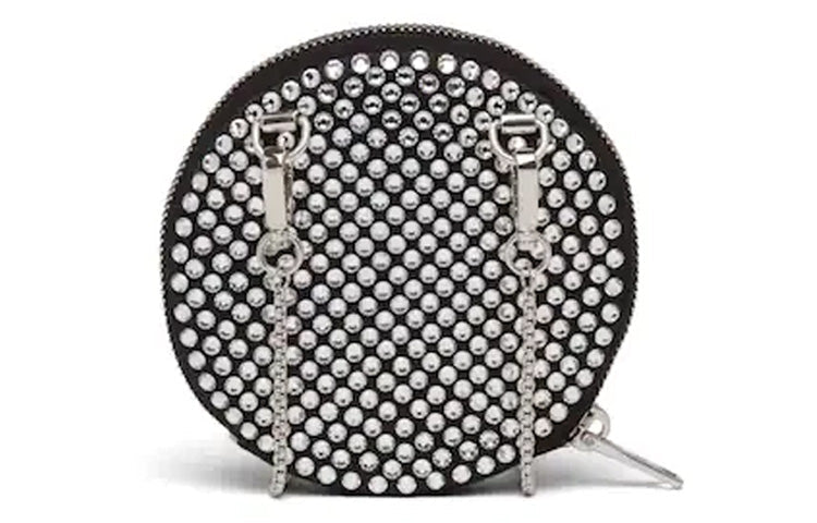 PRADA Crystal Shoulder Bag, Crossbody Bag Women's Black