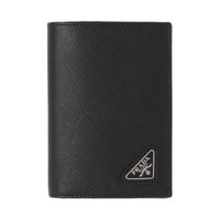 PRADA Leather Wallet Small Size Men's Black