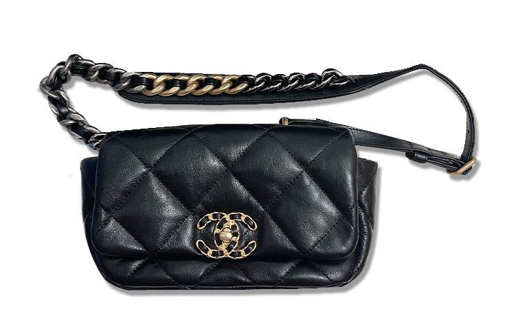 CHANEL 19Bag Wrinkle-Free Lambskin Handbag Shoulder Bag Crossbody Bag Regular Women's