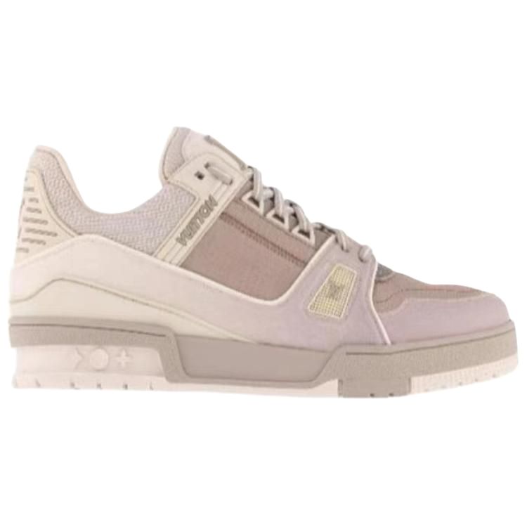 LOUIS VUITTON Trainer Low-Top Skateboard Shoes Men's Light Pink