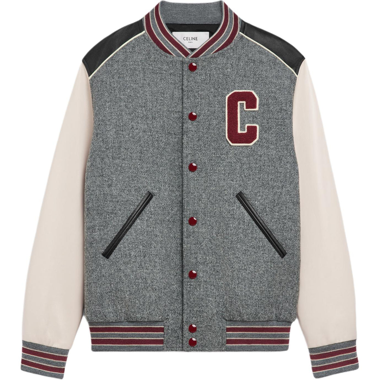 CELINE Classic Teddy Jacket In Wool Tricotine