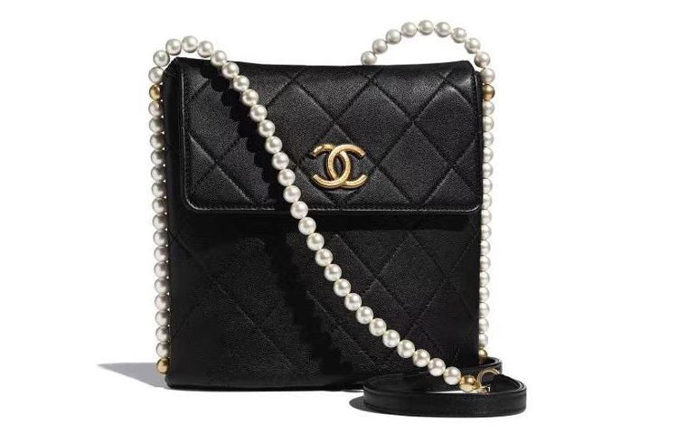 CHANEL Gabrielle Calfskin Crossbody Bag Shoulder Bag Women's Black