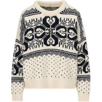 CELINE Crew Neck Sweater In Fair Isle Wool And Cashmere