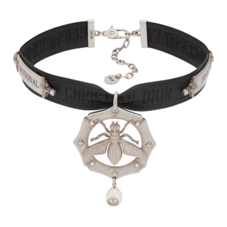 DIOR Metal Necklaces Women's Black