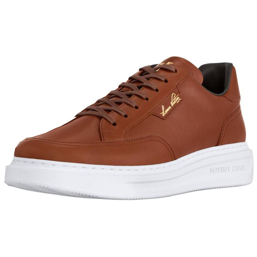 LOUIS VUITTON Beverly Hills Low-Top Skateboard Shoes Men's Brown