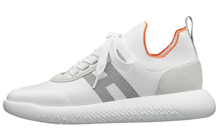 HERMES Crew Anti Slip Wear Resistant Low Top Casual Shoes Women's White Gray