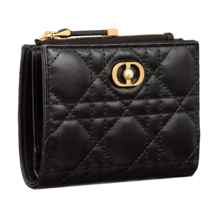 DIOR Jolie Lambskin Wallet Women's Black