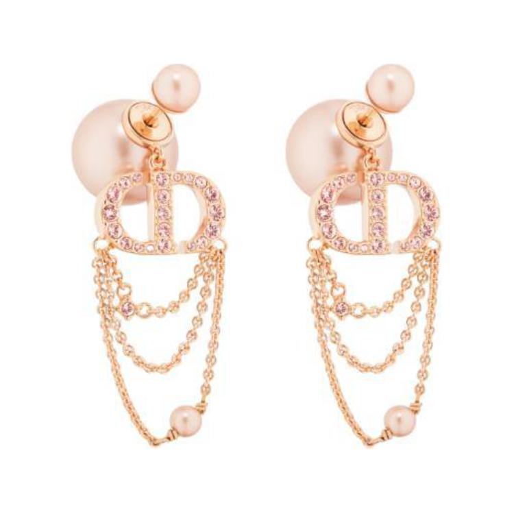 DIOR Resin Earrings Women's Gold