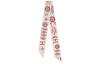 HERMES Silk Scarves Women's Beige Pink