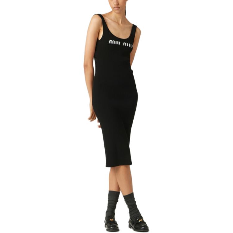 MIU MIU Sleeveless Dress Women's Black