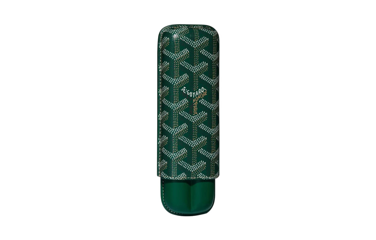 GOYARD Churchill Canvas With Calfskin Dog's Teeth Cigar Box Accessories Unisex Green