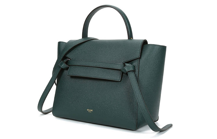 CELINE Belt Grained Calfskin Catfish Bag Crossbody Bag Shoulder Bag Handbag Micro Women's Candy Color Amazon Green