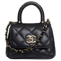 CHANEL Grain Calfskin Shoulder Bag, Crossbody Bag, Handbag Women's Black