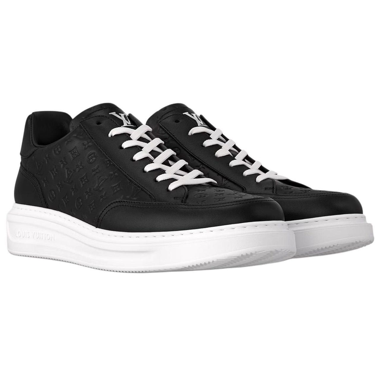 LOUIS VUITTON Beverly Hills Low-Top Casual Shoes Men's Black