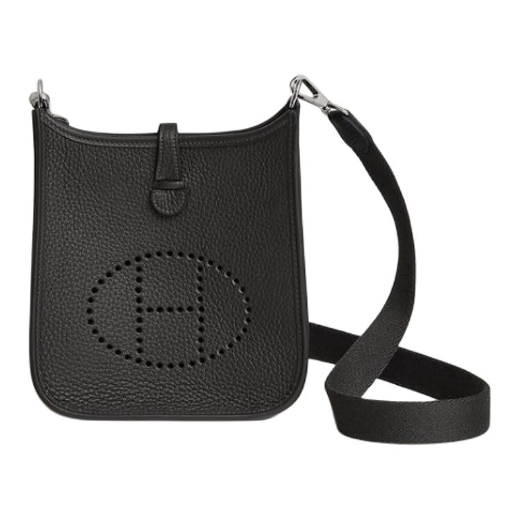 HERMES Evelyne Clemence Leather Shoulder Bag Crossbody Bag Regular Unisex Deep Bronze