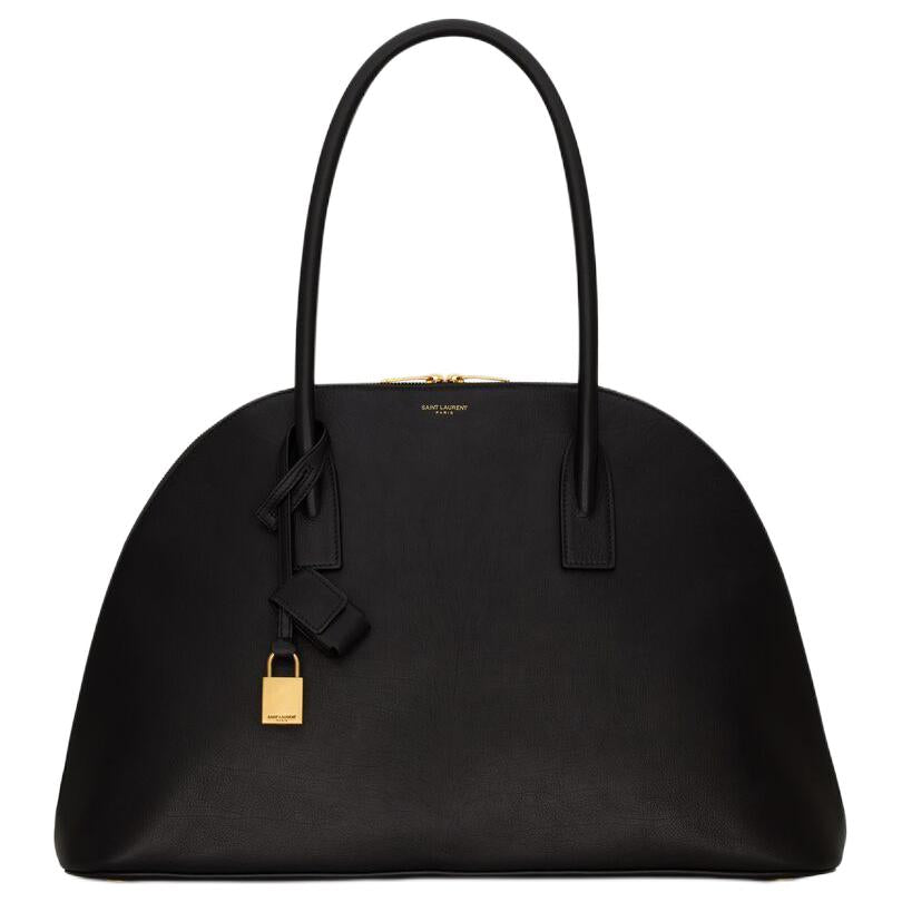SAINT LAURENT Grain Calfskin Handbag Women's Black