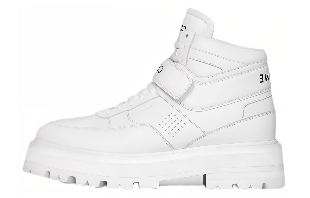 CELINE High-Top Stylish Skateboarding Shoes Men's White