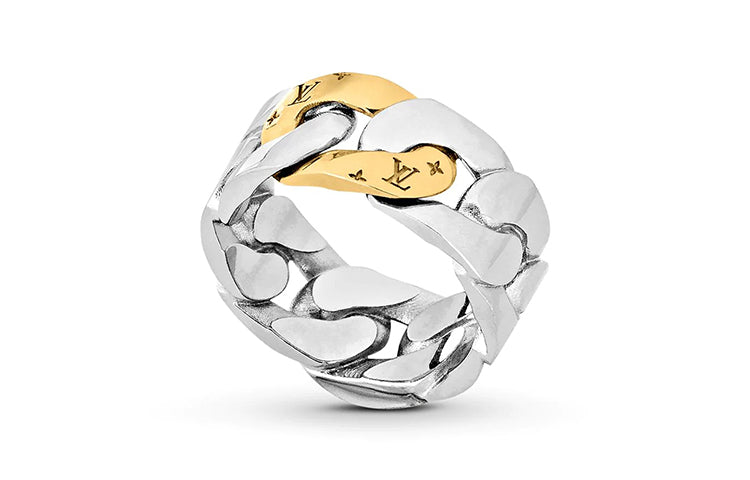LOUIS VUITTON Metal Rings Men's Silver/Gold