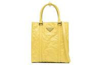 PRADA Leather Shoulder Bag Crossbody Bag Handbag Women's Yellow