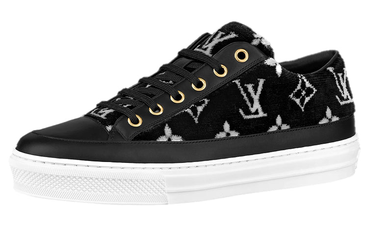 LOUIS VUITTON Stellar Sneakers 'Black With White Monogram' Women's