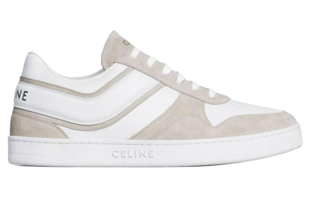 CELINE Low-Top Skateboard Shoes Men's Ecru