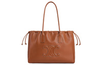 CELINE Cabas Smooth Cow Leather Tote Bag Shopping Bag Shoulder Bag Handbag Women's Tawny