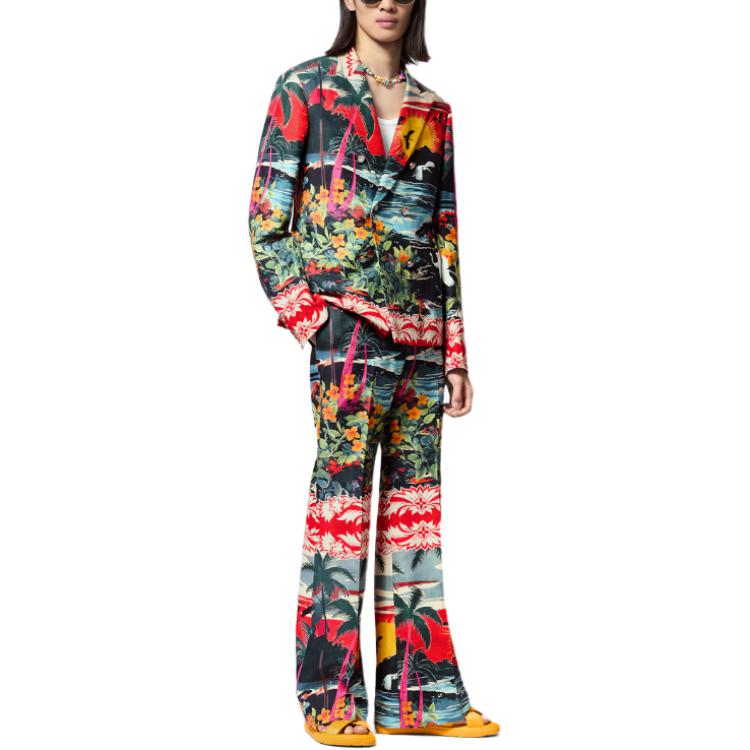 LOUIS VUITTON Double-Breasted Cotton And Linen Blend Tailored Jacket