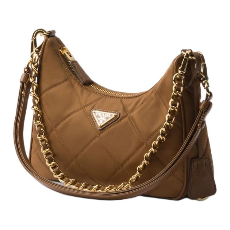 PRADA Re Edition Fabric Shoulder Bag Mini Women's Brandy Brown