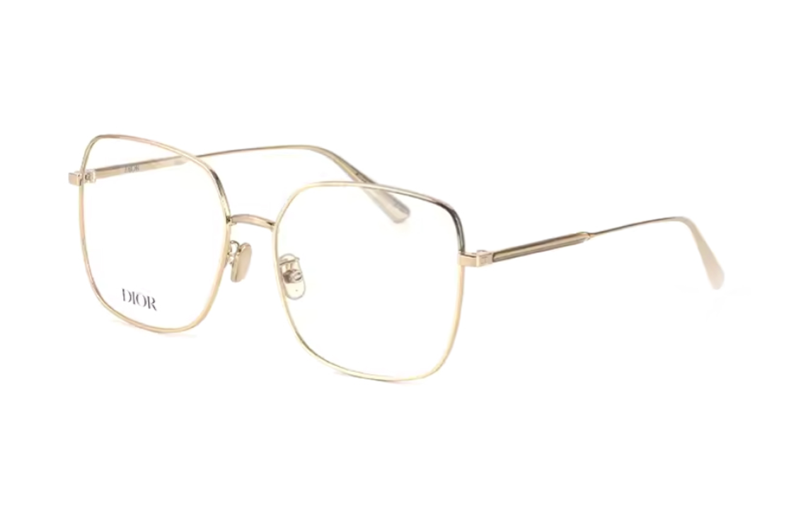 DIOR Metal Butterfly Eyeglass Frames Unisex Gold