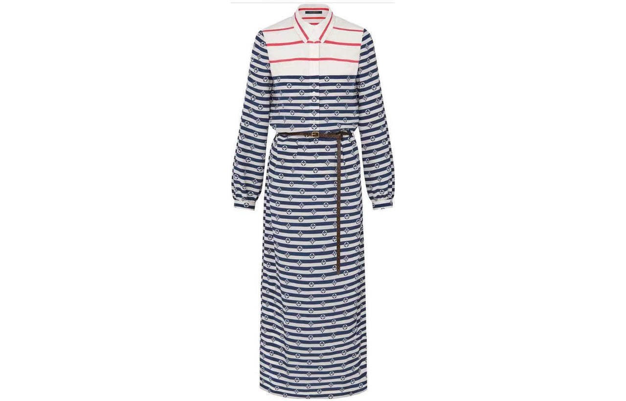 LOUIS VUITTON Long-Sleeved Dresses Women's Blue