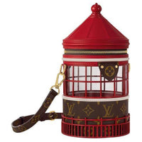 LOUIS VUITTON Phare Coated Canvas With Leather Bucket Bags Shoulder Bag Crossbody Bag Women's Red & Brown