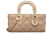 DIOR Lady D JOY Lambskin Lady Dior Bag, Shoulder Bag, Crossbody Bag, Handbag Trumpets Women's Cookie