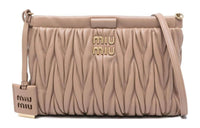 MIU MIU Arcadie Series Calfskin Shoulder Bag Crossbody Bag Women's Pink