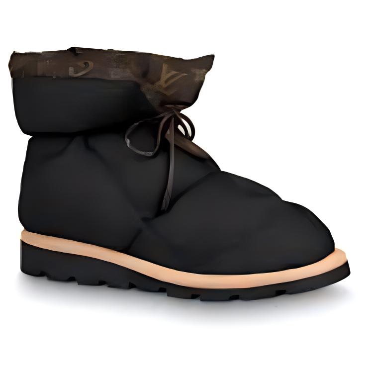LOUIS VUITTON Pillow Comfort Ankle Boots 'Black With Brown' Women's