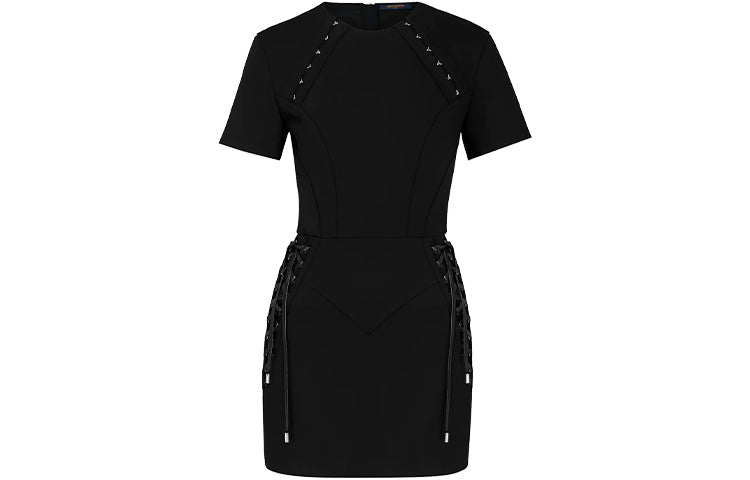 LOUIS VUITTON Short-Sleeved Dresses Women's Black