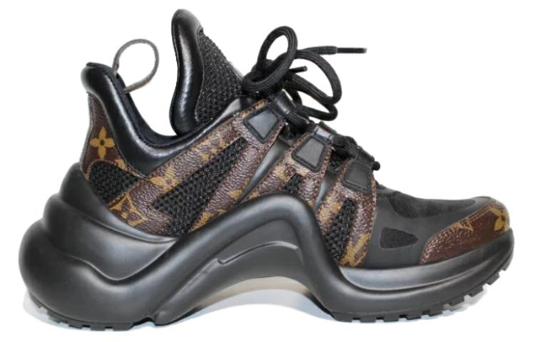 LOUIS VUITTON Archlight 1.0 Abrasion Resistant Low Top Sports Casual Shoes Women's Black Brown