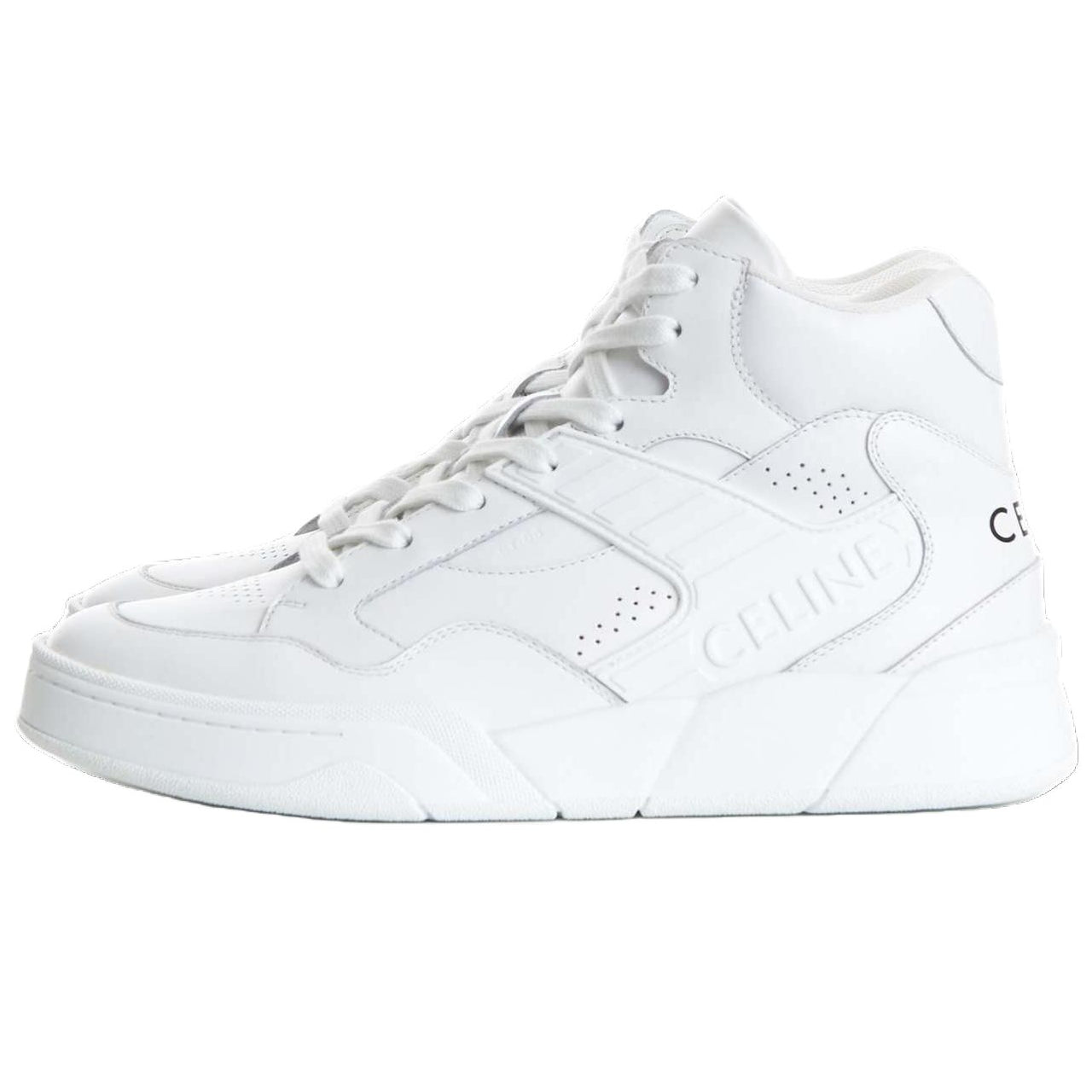 CELINE High-Top Skateboard Shoes Men's White