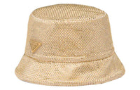 PRADA Crystal-embellished Satin Bucket Hat
