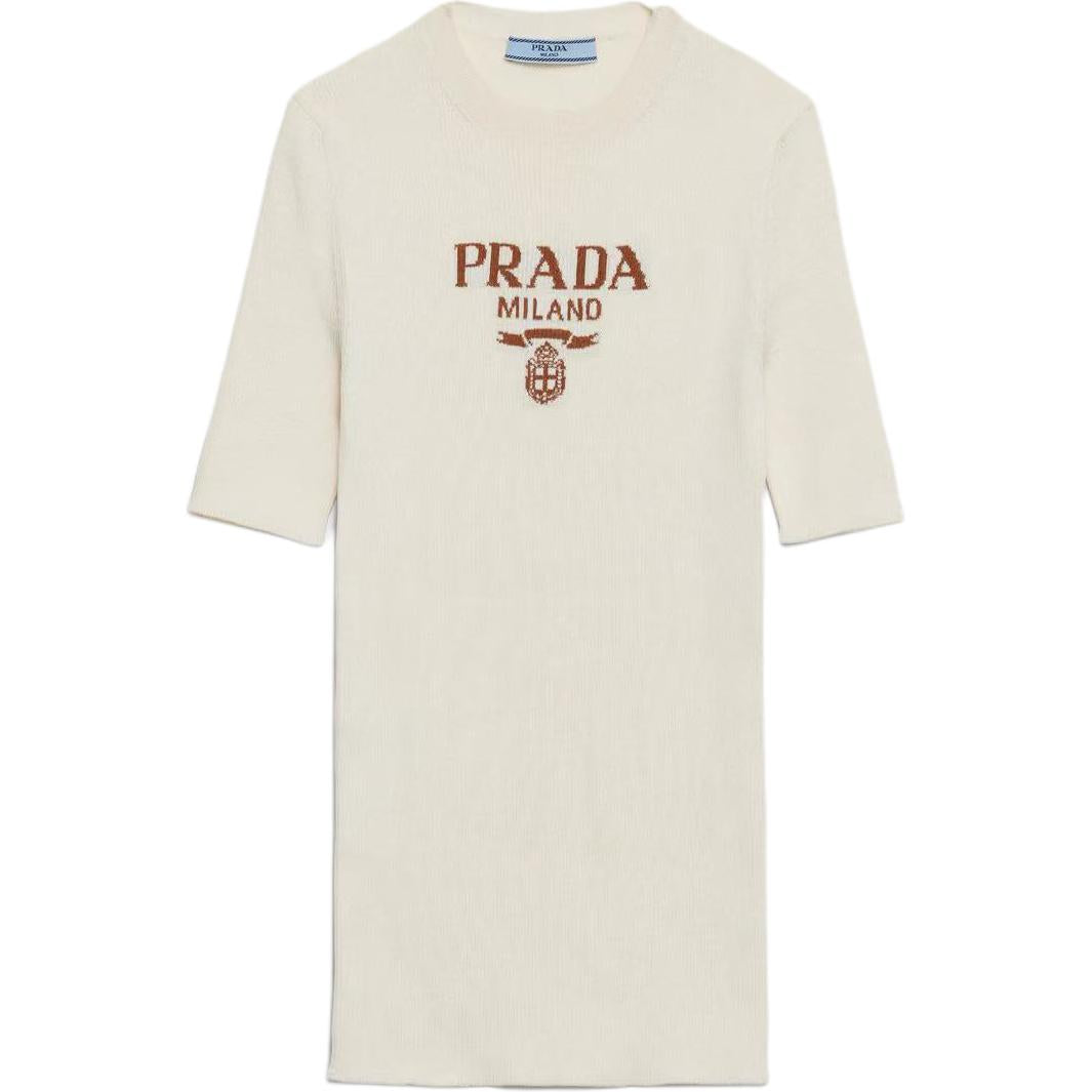 PRADA SS25 Knitwear Women's Ivory White