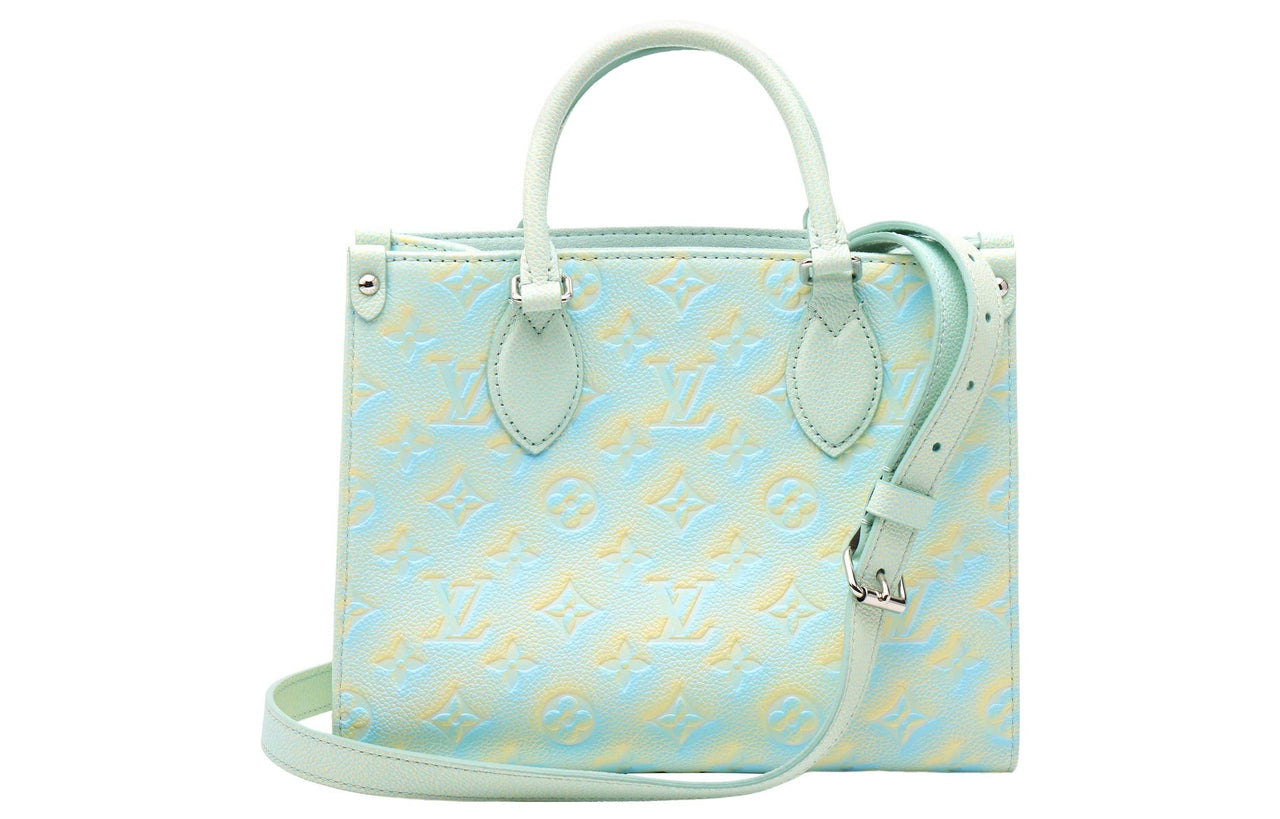 LOUIS VUITTON ONTHEGO Cow Leather Jungle Bag Shoulder Bag Crossbody Bag Handbag Small Size Women's Green