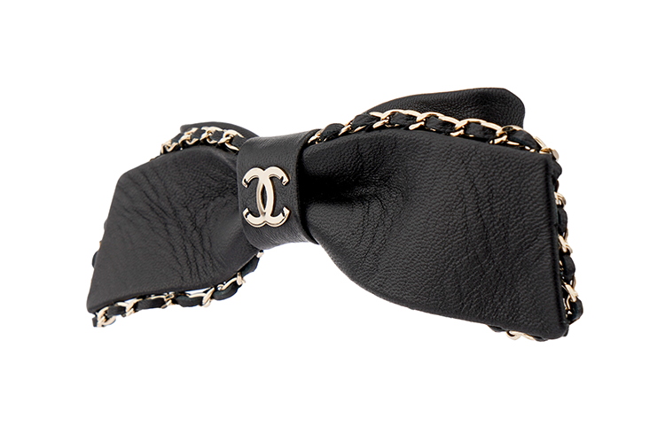 CHANEL Hair Clips Unisex Black