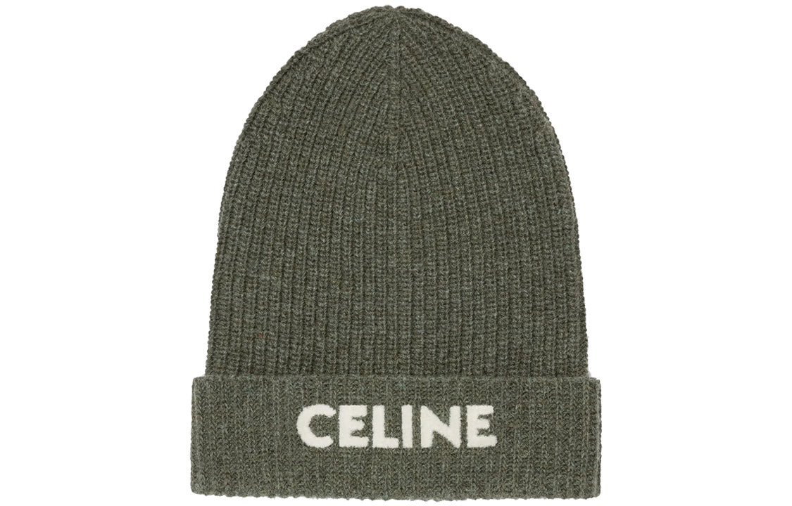 CELINE Beanies Women's Khaki Green