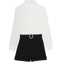 SAINT LAURENT High Waist Backless Playsuit