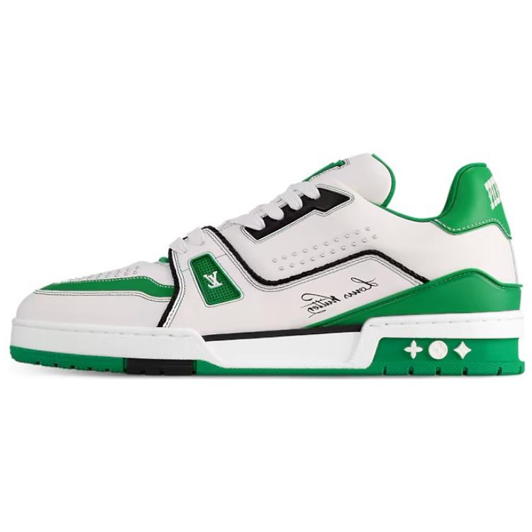 LOUIS VUITTON Trainer Low-Top Skateboard Shoes Unisex Green