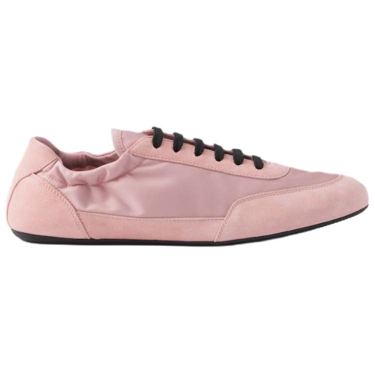 PRADA Collapse Low Top Casual Shoes Women's Peach Pink