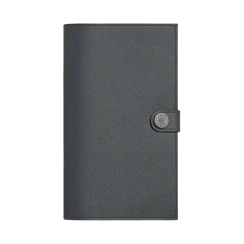 HERMES R.M.S Evercolor Leather Wallets Card Holders Women's Black