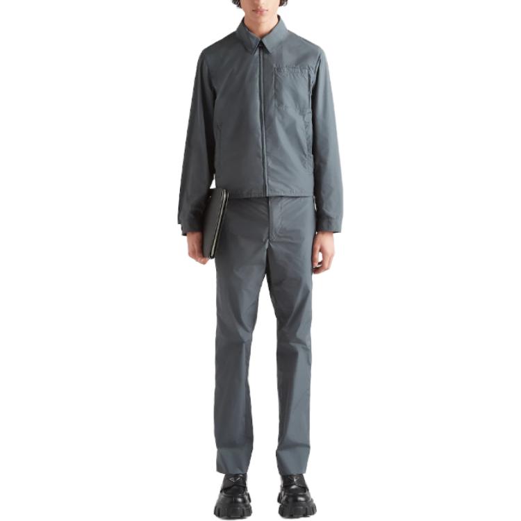 PRADA Jackets Men Lead Gray
