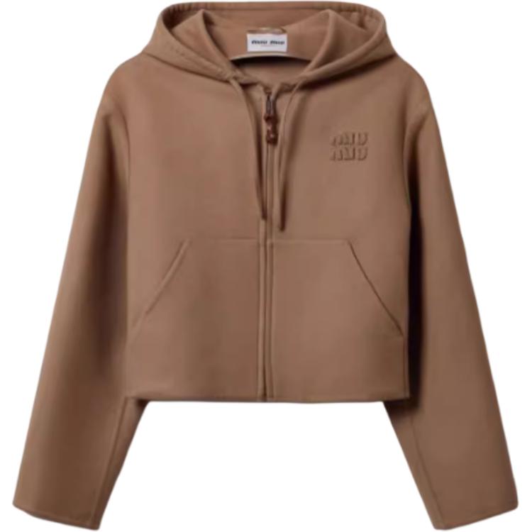 MIU MIU FW24 Jackets Coats Women's Camel Brown
