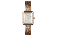 CHANEL BOY · FRIEND Collection Wrist Watch Quartz Movement 18K Rose Gold Strap White Dial Women's Watch